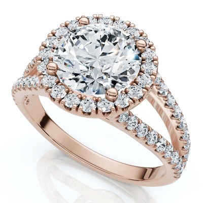 Pompeii3 1.90Ct Diamond Engagement Ring Split Shank Ring 14k Gold or Platinum Lab Created