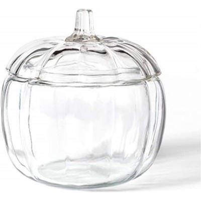 Anchor Glass Pumpkin Candy Jar for Halloween Fall Decor and Treat Storage
