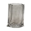 Modern Glass Vase - Handcrafted Decorative Centerpiece for Home & Office - Elegant Glass Flower Vase for Bedroom, Living Room & Dining Table - 9" Gray - 2 of 4