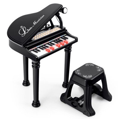 Infans 31 Keys Kids Piano Keyboard Toy Toddler Musical Instrument w/ Stool & Microphone