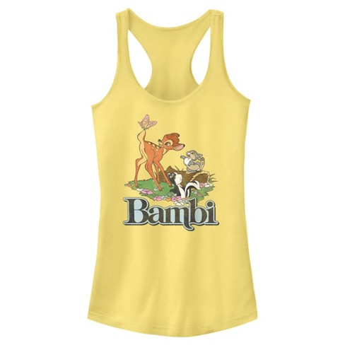 Juniors Womens Bambi Distressed Classic Scene Racerback Tank Top - image 1 of 4