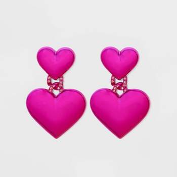 SUGARFIX by BaubleBar Double Heart Drop Earrings