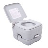 DOMETOUR Lightweight Portable Toilet Gallon Flushable Camping Toilet, Sanitary Outdoor Travel Toilet for Tents Boats Semi Trucks RV Campers Gray - 2 of 4
