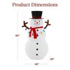 Best Choice Products 5ft Lighted Pop-Up Snowman, Outdoor Christmas Holiday Decoration w/ 200 LED Lights, Hat, Scarf - 2 of 4