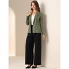 INSPIRE CHIC Women's Lapel Collar Long Sleeve Faux Suede Work Office Blazer - 4 of 4