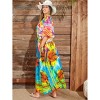 LA LEELA Women's House Daily Routine Evening Wear Maxi Dresses Caftan Loungewear Casual Long Cover up Caftans for Women Plus One Size Multi,Abstract - 2 of 4