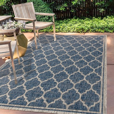 JONATHAN Y Trebol Moroccan Trellis Textured Weave Indoor/Outdoor Area Rug