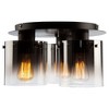 Artcraft Lighting Henley 3 - Light Flush Mount in  Satin Black - 3 of 4