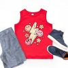 The Juniper Shop SmileyWorld Checkered Lightning Floral Youth Tank Top - 3 of 4
