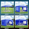 10×10 FT Gazebo, Portable Folding Canopy with Removable Sidewalls, UV-Resistant Gazebo, Gazebo with Weight Bag and Carry Bag-Coolbibila - 3 of 4