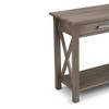 Solid Wood Freestanding Contemporary Console Table with 2 Large Drawers, Bottom Shelf and Multipurpose Design - 2 of 4