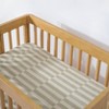 Babyletto Muslin All-Stages Bassinet Sheet, GOTS Certified Organic Cotton - Moss Stripe - 2 of 4
