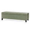 CAVINAS Modern Pull-Open Top Long Ottoman Bench with Storage,Velvet Button Tufted Ottoman for Living Room - 3 of 4