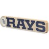MLB Tampa Bay Rays Chunky Wood Wall Sign: Sports Art Decor, Horizontal Panel - 2 of 4