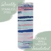 Elanze Designs Glittery Stripes Pink Blue 20 ounce Stainless Steel Travel Tumbler - 3 of 4