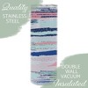 Elanze Designs Glittery Stripes Pink Blue 20 ounce Stainless Steel Travel Tumbler - image 3 of 4