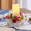 The Lakeside Collection Spring Wildflower Lighted LED Candle with Ring Garland and Wreath - Candle Ring with LED Candle - 4 of 4