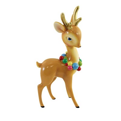 Christmas 11.25" Mid Century Inspired Reindeer Retro Vintage Looking Deer  -  Decorative Figurines