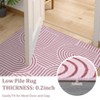Washable Rug Area Rugs for Living Room, Abstract Rug for Bedroom, Soft Rainbow Non Slip Throw Rugs with Rubber Back - 4 of 4