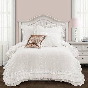 Ella Lace Ruffle Comforter Set - Lush Décor - 1 of 4