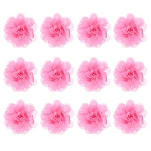 Unique Bargains Mesh Fabric Full Chiffon Flowers for DIY 12 Pcs - 1 of 4