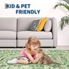 Modern Washable Area Rug for Living Room, Floral Pattern Throw Carpet with Non Slip Backing, Low Pile Stain Resistant Floor Cover - 4 of 4