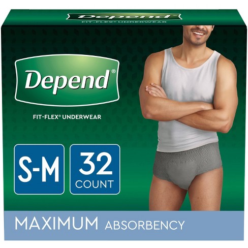 Depend FIT-FLEX Incontinence Underwear For Men - Maximum Absorbency ...