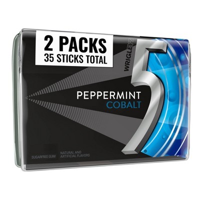 5 Gum Peppermint Cobalt Sugarfree Gum - 35ct