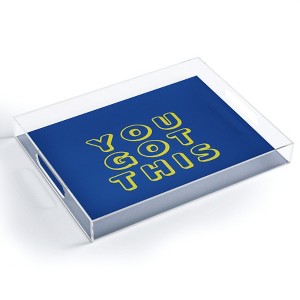 socoart You Got This Blue Acrylic Tray - Deny Designs - 1 of 4