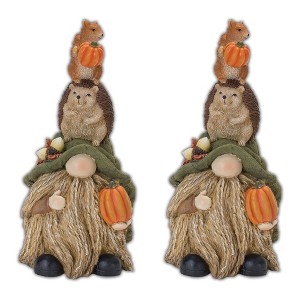 Melrose Stacking Gnome with Animals Figurine (Set of 2) - 1 of 2