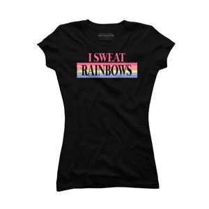 Junior's Design By Humans Rainbow Sweat By ChinUp T-Shirt - 1 of 3