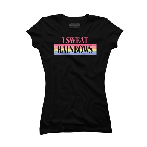 Junior's Design By Humans Rainbow Sweat By ChinUp T-Shirt - image 1 of 3