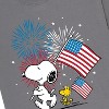 Men's - Peanuts - Snoopy and Woodstock American Flags and Fireworks Short Sleeve Graphic T-Shirt - 2 of 4