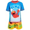 Sesame Street Baby UPF 50+ Sunsuit, Raglan Rash Guard and Swim Trunks 3 Piece Swimsuit Set - 2 of 4