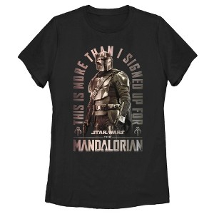 Women's Star Wars The Mandalorian Shining Mando T-Shirt - 1 of 4