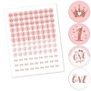 Big Dot of Happiness 1st Birthday Little Miss Onederful - Girl First Birthday Round Candy Sticker Favors - Labels Fits Chocolate Candy 1 sheet of 108 - 2 of 4