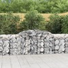 vidaXL 4 Pcs Outdoor Garden Gabion Wall Baskets - Galvanized Iron - Sound-Insulating Decorative Barrier - 118.1"x19.7"x31.5"/39.4" - 2 of 4