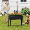 Costway Raised Garden Bed Elevated Metal Planter Box with Legs Drainage Holes Gardening Box - 4 of 4