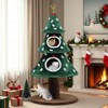 Christmas Cat Houses for Indoor Cats, Christmas Cat Tree Tower with 2 Cozy Houses, Kitty Furniture with Teaser Plaything - 2 of 4