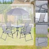 Celebalcony 4 - Person Outdoor Patio Dining Set White - 4 of 4