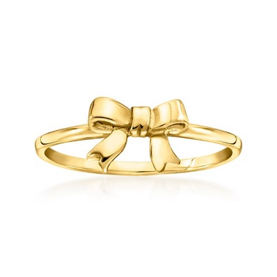 Pure Collection by Ross-Simons 18kt Gold Vermeil Bow Ring Size 5