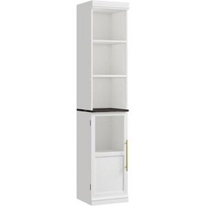 Coucheta 70" Bathroom Storage Cabinet, Freestanding Bathroom Cabinet with Door and Open Shelves Board, Tall Narrow Floor Cabinet for Small Space - 1 of 4