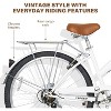 WEIZE Beach Cruiser Bike, 26 inch Commuter Bicycle for Adult 7-Speed Comfortable White City Bikes with Rear Rack or Basket, Ergonomic Upright Design - 4 of 4