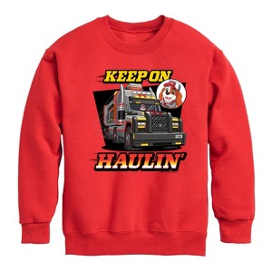Boys' - Paw Patrol - Keep On Haulin Graphic Long Sleeve Fleece Sweatshirt - 1 of 4