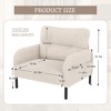 ModernLuxe Corduroy Accent Chair, Wide Seat Single Armchair with Side Pockets, Comfortable Reading Chair for Living Room & Bedroom - 3 of 4