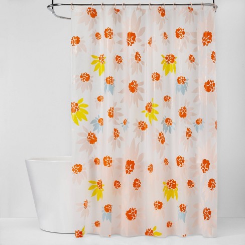 Floral Shower Curtain Bundle Orange Room Essentials Target