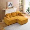 NicBex 80 inch Convertible Sleeper Chair,Modern Pull-out Sofa Bed with Footstool,Soft Couches with Solid Wood Frame for Living Room,Green/Orange/Black - 2 of 4