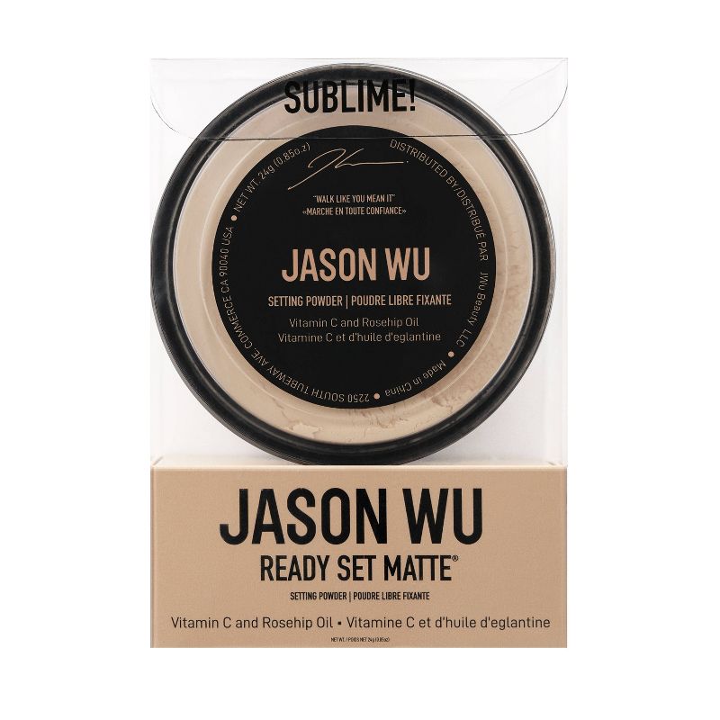 Jason Wu Beauty Ready Set Matte Setting Powder - Transparent Banana - 0.85oz, 1 of 7