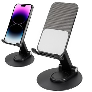 Vena Phone Stand Phone Holder for Desk, Cell Phone Stand for Desk Anti-Slip Cell Phone Holder iPhone Stand Ratating 360° Adjustable Desk Phone Stand - 1 of 4