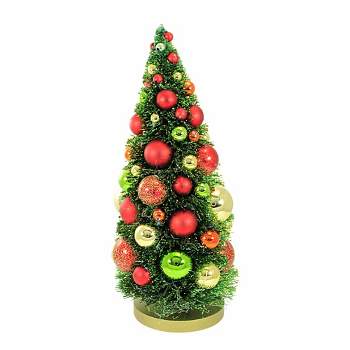 Cody Foster 14.5 Inch Bottle Brush Christmas Tree Shatterproof Ornaments Centerpiece Holiday Decoration Bottle Brush Trees